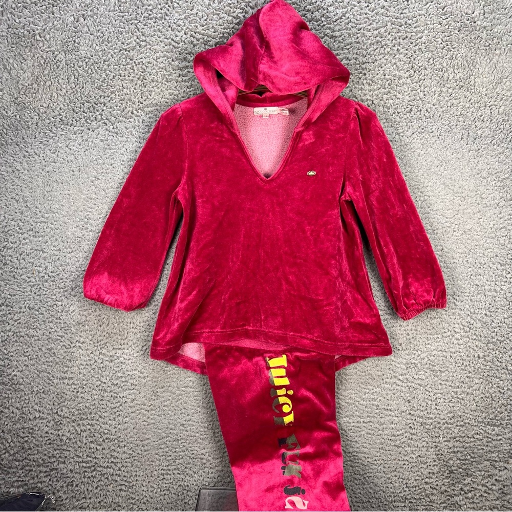 Juicy Couture Velour Track‎ Suit Girls Sz L/14 ‘Juicy Fun’ Y2K Era Barbie core